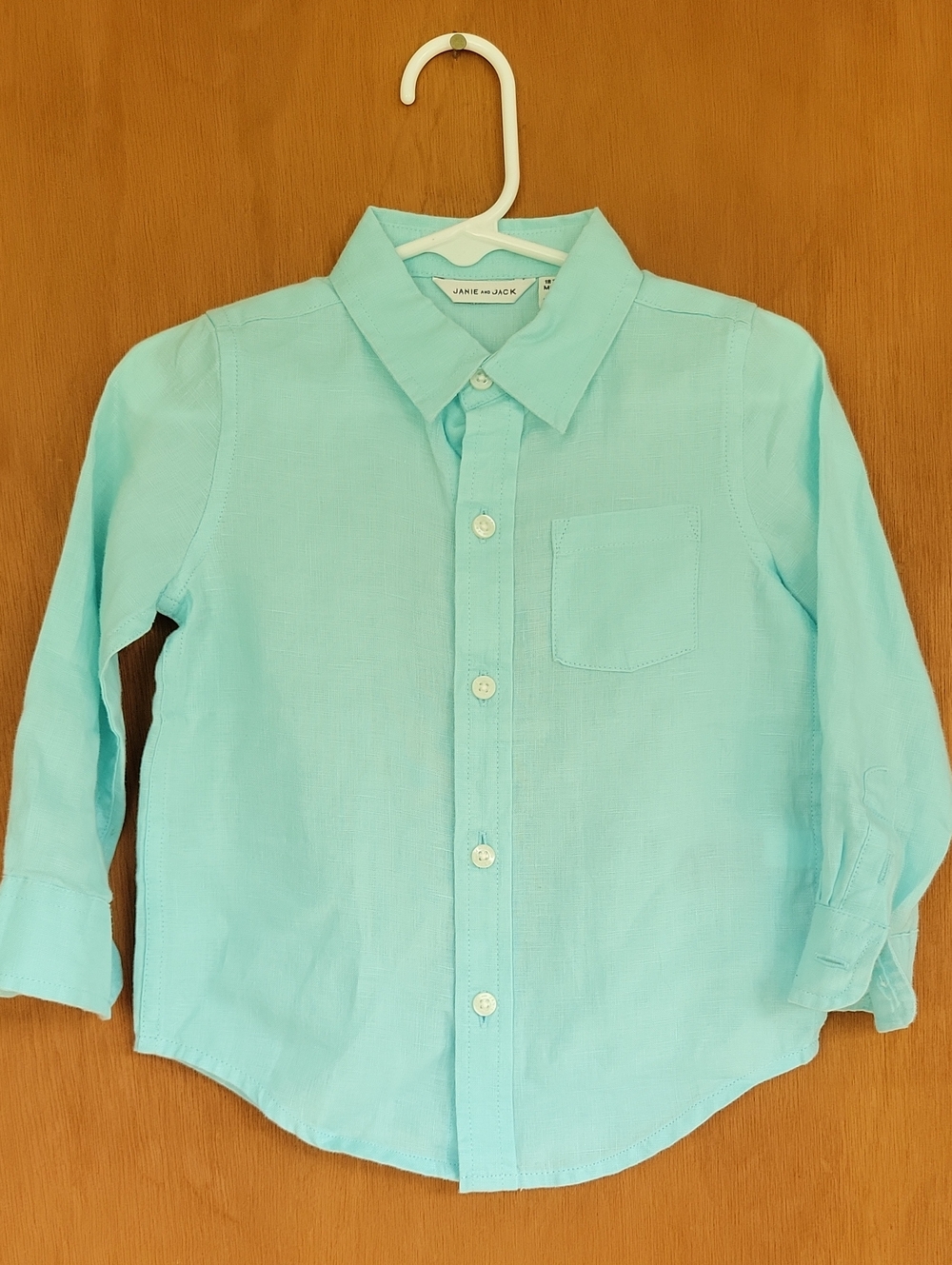 Janie and Jack Aqua Button-Down Shirt
